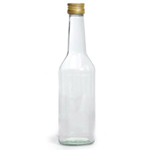 Rechte hals fles 250 ml met deksel goud Tok 28 - 40 stuks