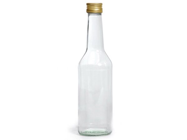 Rechte hals fles 250 ml met deksel goud Tok 28 - 40 stuks