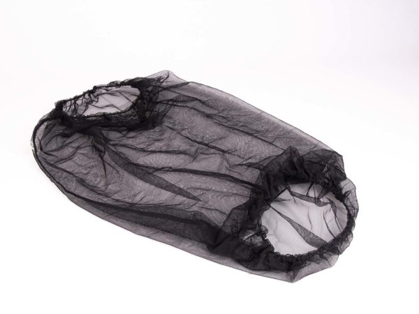Zwarte tullen sluier in nylon voor tropenhelm