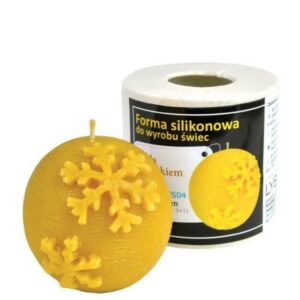 Lyson kaarsen gietvorm - bal met een sneeuwvlok - hoogte 7 cm [FS04]