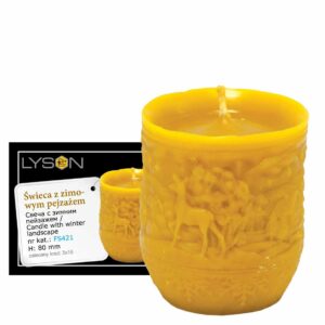 Lyson kaarsen gietvorm - Rond met Winterlandschap - hoogte 8 cm [FS421]