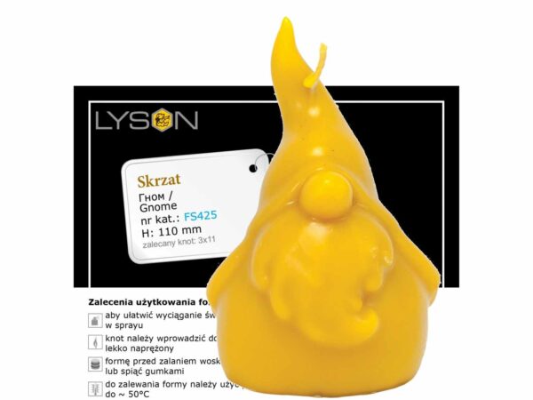 Lyson kaarsen gietvorm - Zweedse kerstkabouter - hoogte 11 cm [FS425]