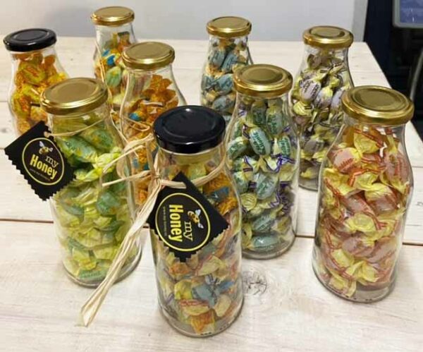 Honing-bonbons - 200 gram in fles
