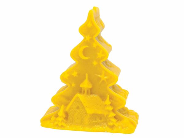 Lyson kaarsen gietvorm - Kerstboom met een kerkje - hoogte 12 cm [FS429]