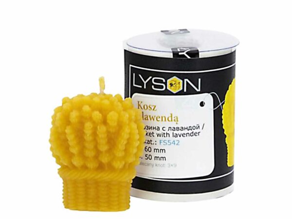 Lyson kaarsen gietvorm - Mandje met lavendel - hoogte 6 cm [FS542]