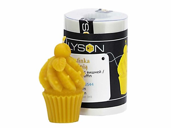 Lyson kaarsen gietvorm - Muffin met kers - hoogte 7 cm [FS544]