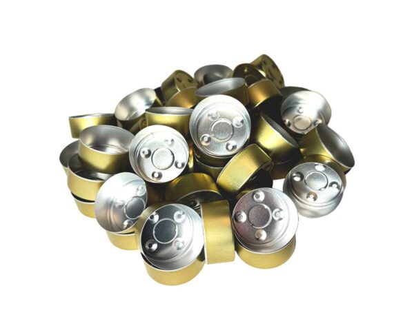 Theelicht cups – aluminium goud – 50 stuks