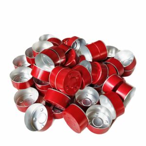 Theelicht cups – aluminium rood – 50 stuks