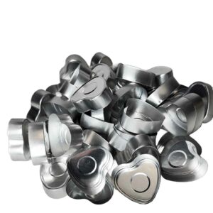 Theelicht cups – aluminium hartvormige – 50 stuks