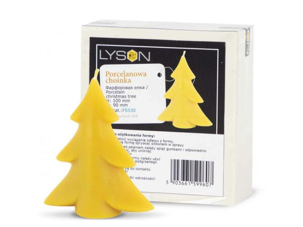 Lyson kaarsen gietvorm - Kerstboom van porselein - hoogte 10 cm [FS530]