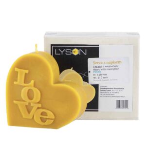 Lyson kaarsen gietvorm – Hart met LOVE – hoog 11 cm [FS569]
